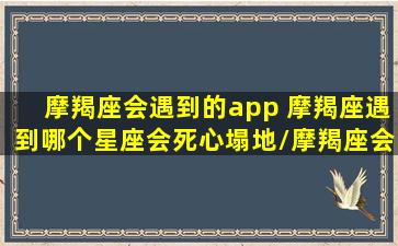 摩羯座会遇到的app 摩羯座遇到哪个星座会死心塌地/摩羯座会遇到的app 摩羯座遇到哪个星座会死心塌地-我的网站